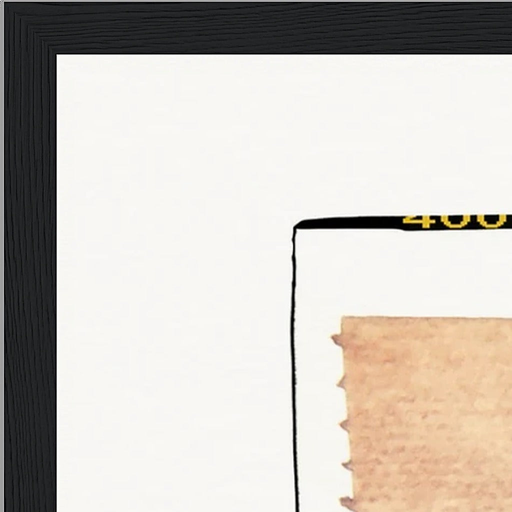 Kiss My Ass Framed print A2 (42 x 59.4  cm) Black frame corner detail