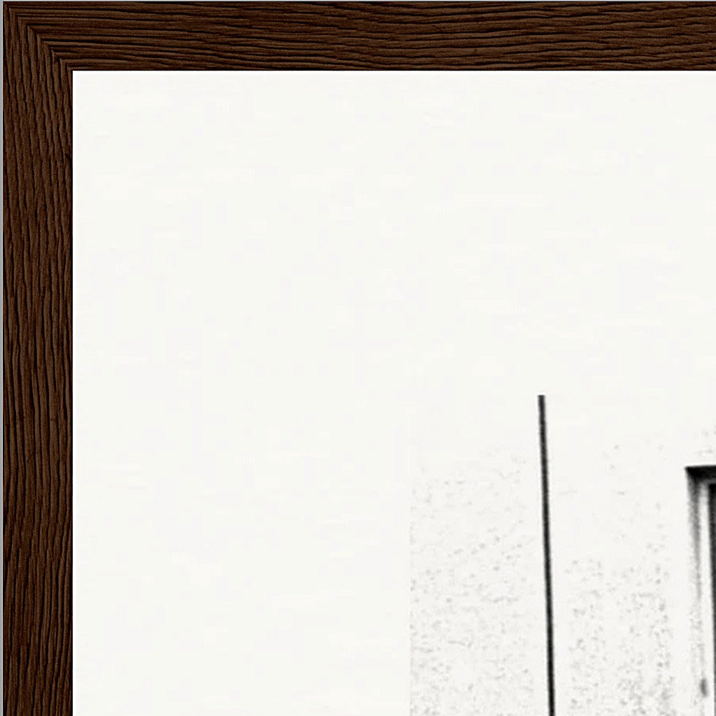 The Urban Matrix Framed print A2 (42 x 59.4  cm) Dark wood frame corner detail