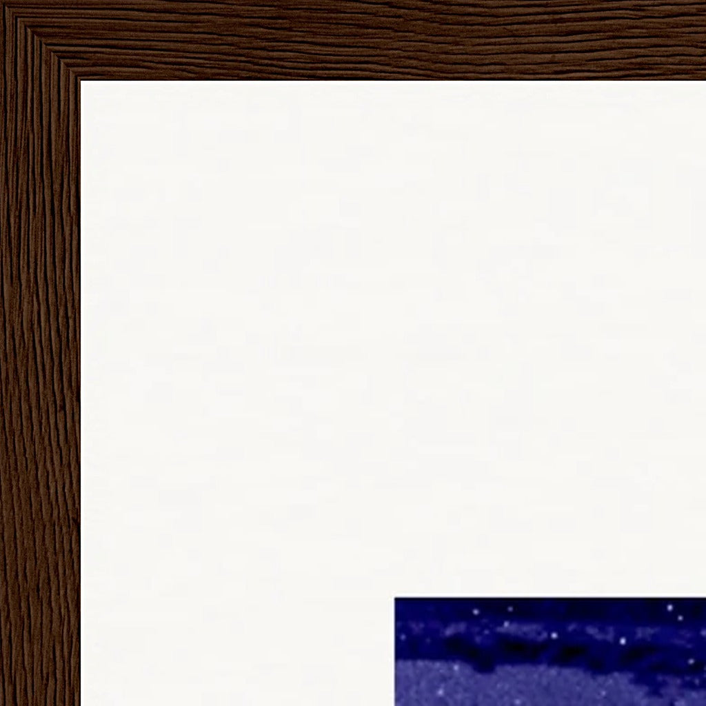 The Unwritten Path Framed print A2 (42 x 59.4  cm) Dark wood frame corner detail