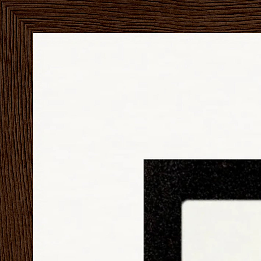 Little Secret Framed print A2 (42 x 59.4  cm) Dark wood frame corner detail