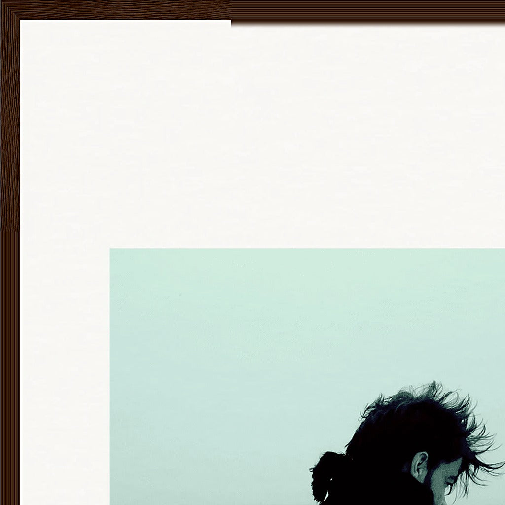 Misty Mind Framed print A2 (42 x 59.4  cm) Dark wood frame corner detail