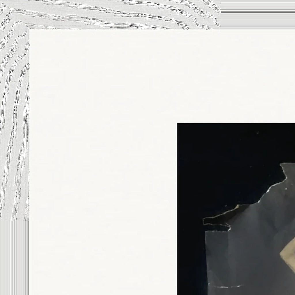Never too Late Framed print A2 (42 x 59.4  cm) White frame corner detail