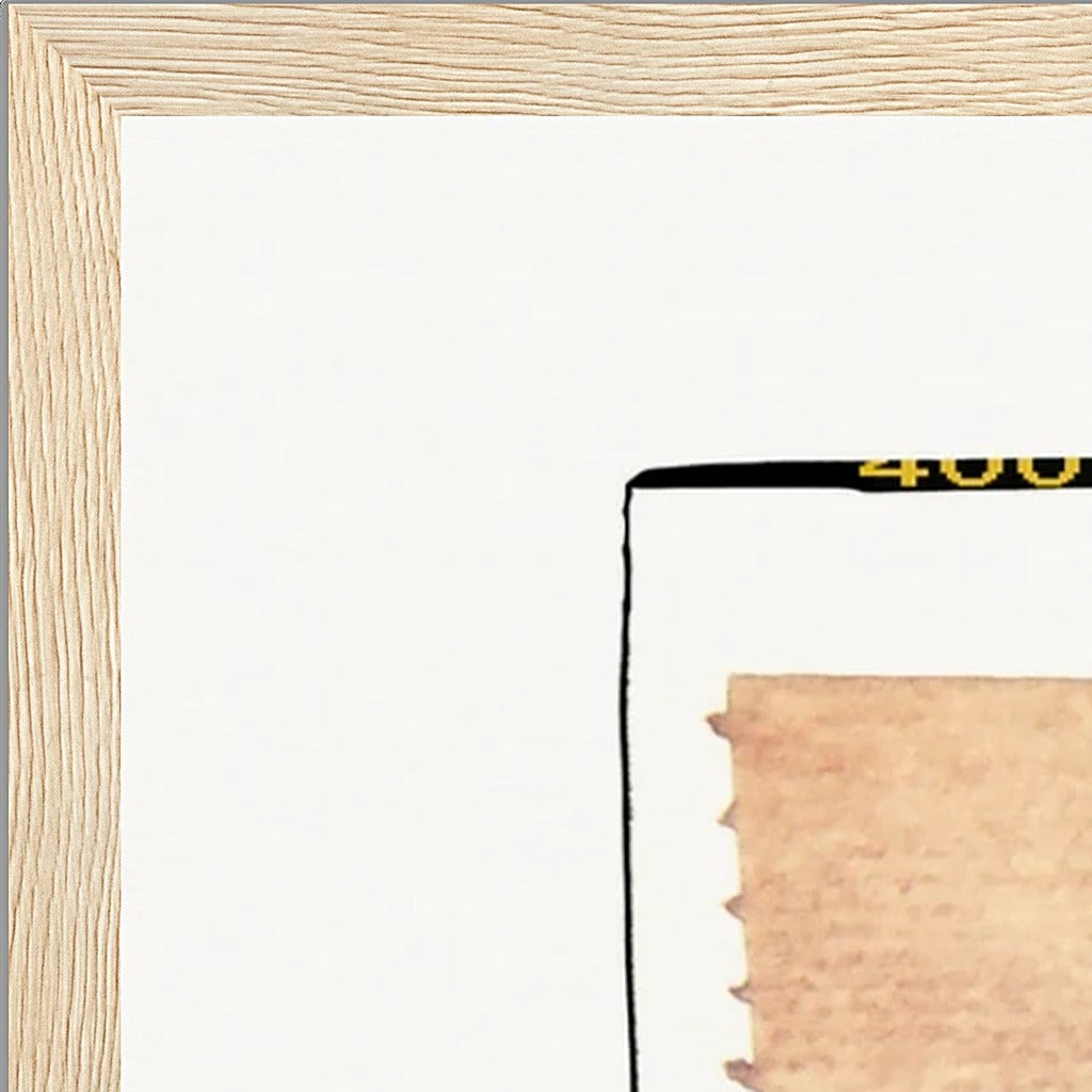 Kiss My Ass Framed print A2 (42 x 59.4  cm) Wood frame corner detail