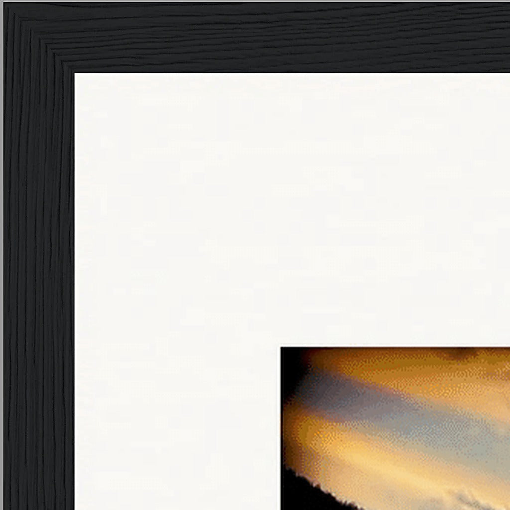 Cosmic Reflections Framed print 45x60 cm / 18x24″ Black frame corner detail