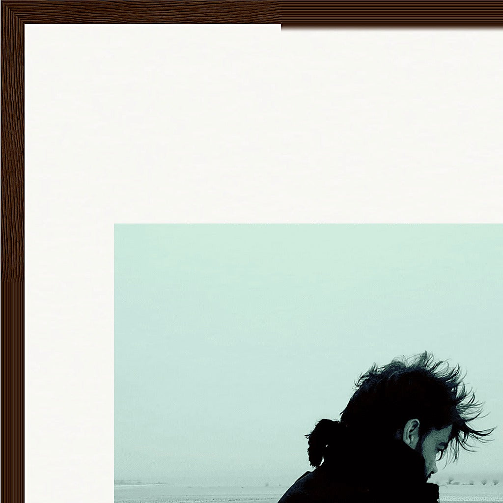 Misty Mind Framed print 45x60 cm / 18x24″ Dark wood frame corner detail