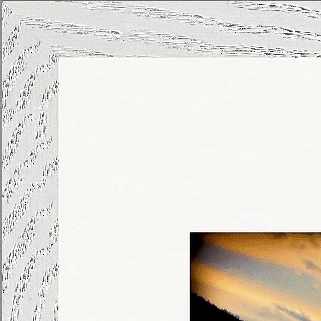 Cosmic Reflections Framed print 45x60 cm / 18x24″ White frame corner detail