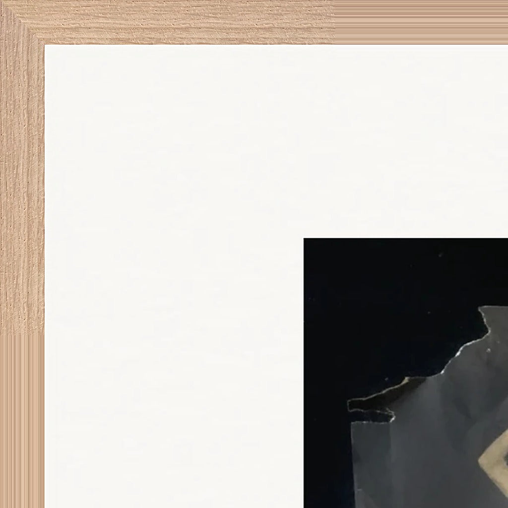 Never too Late Framed print 45x60 cm / 18x24″ Wood frame corner detail