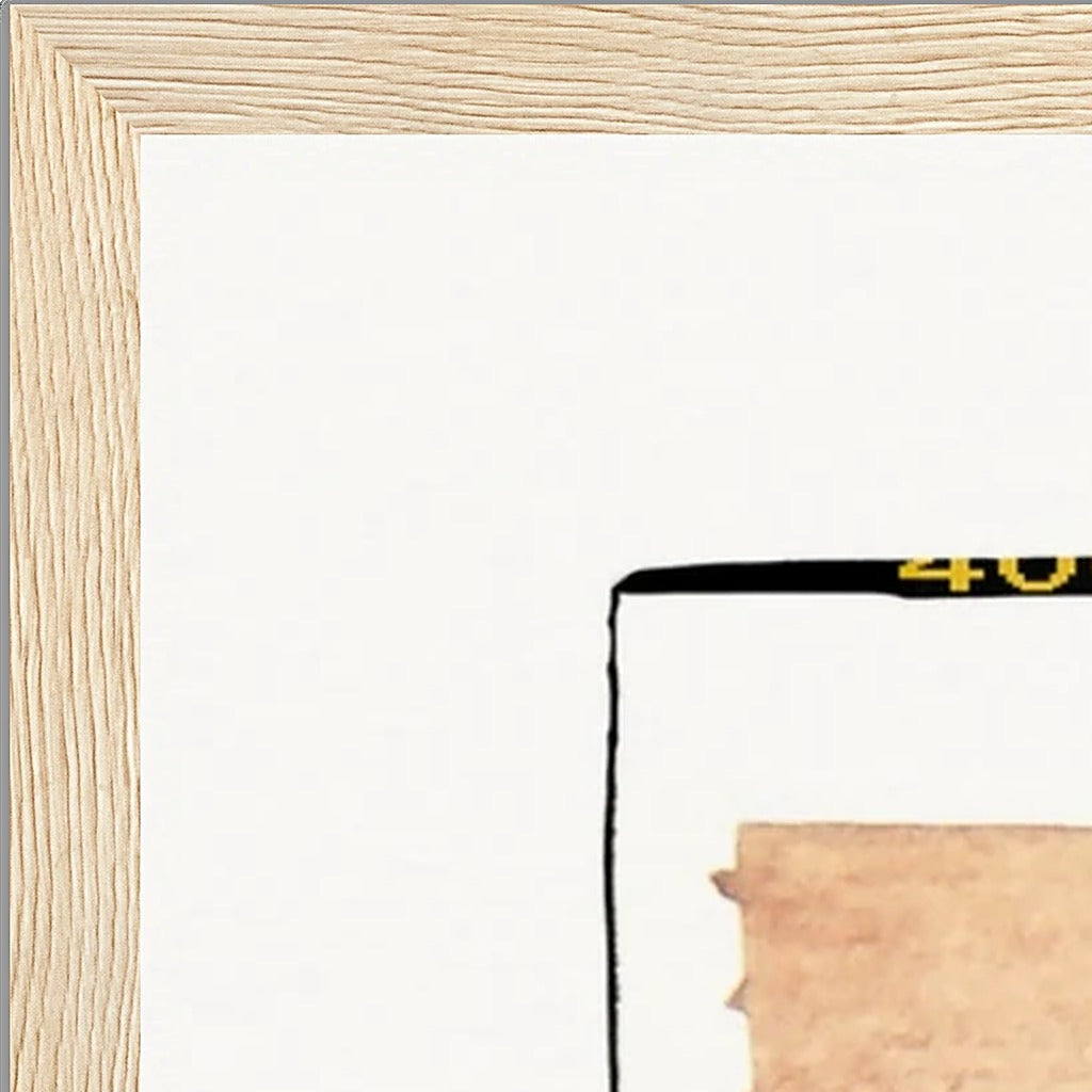 Kiss My Ass Framed print 45x60 cm / 18x24″ Wood frame corner detail