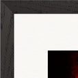 Chromatic Kiss Framed print 50x50 cm / 20x20″ Black frame corner detail