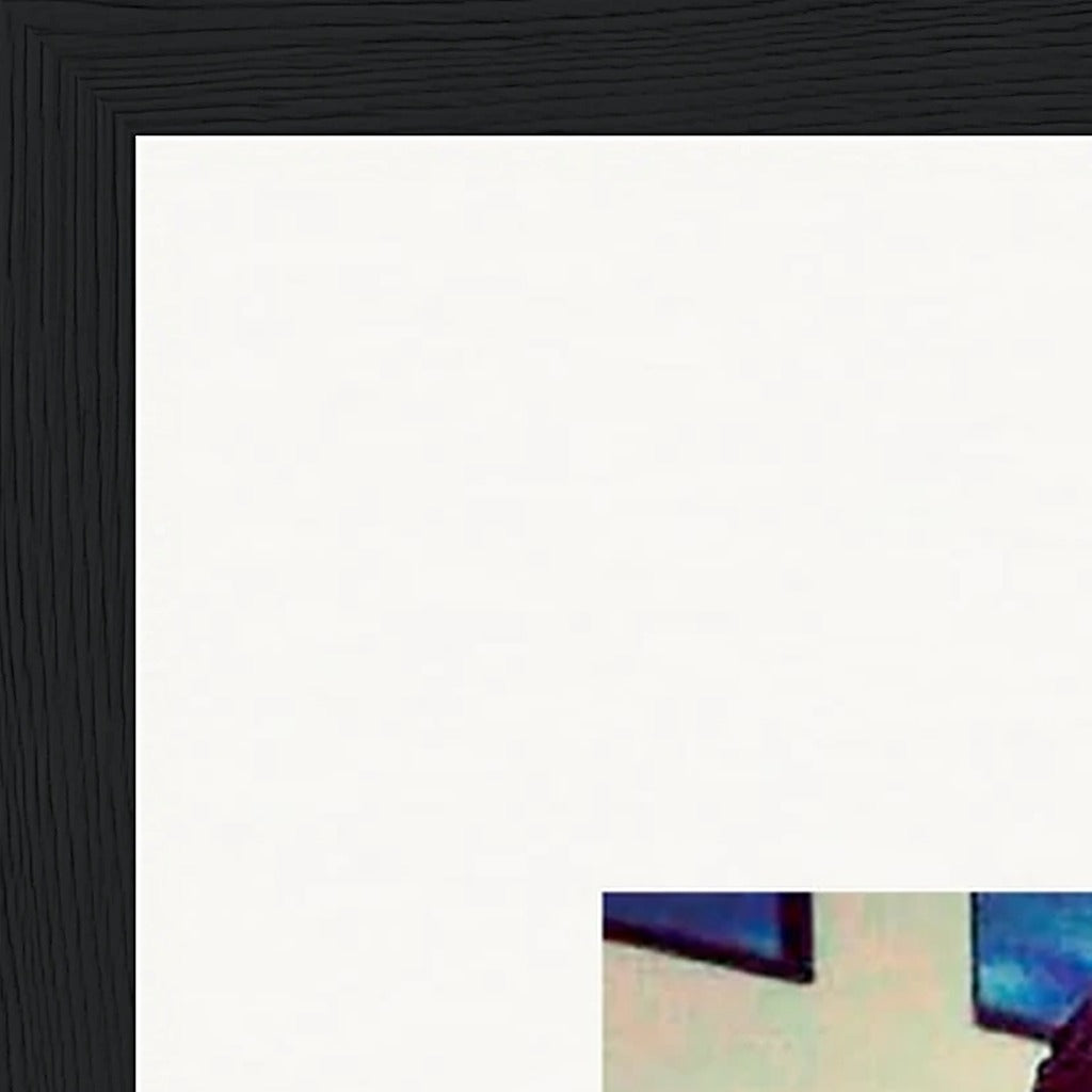 Wash It Framed print 50x50 cm / 20x20″ Black frame corner detail