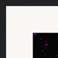 Dancing in Colours Framed print 50x50 cm / 20x20″ Black frame corner detail
