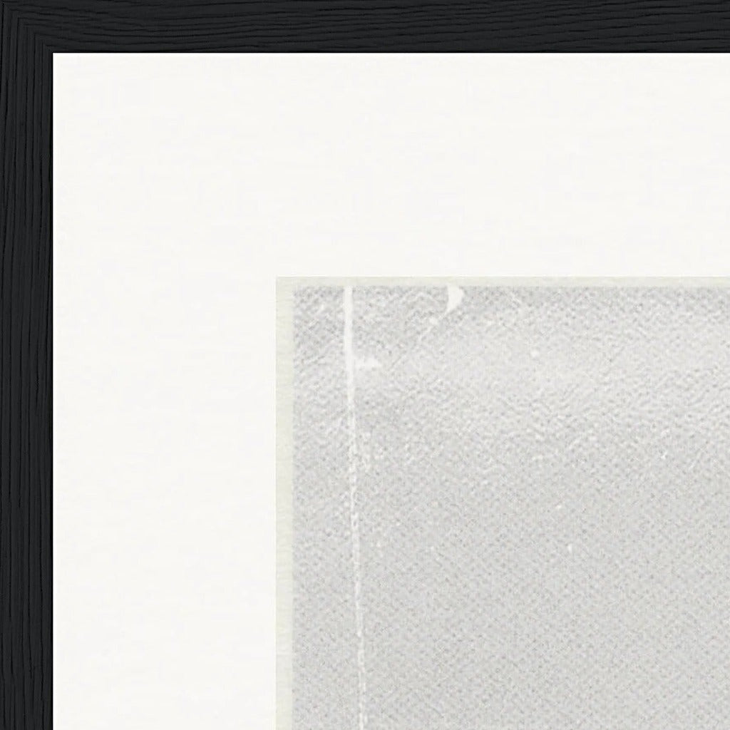 The Space We Share Framed print 50x50 cm / 20x20″ Black frame corner detail
