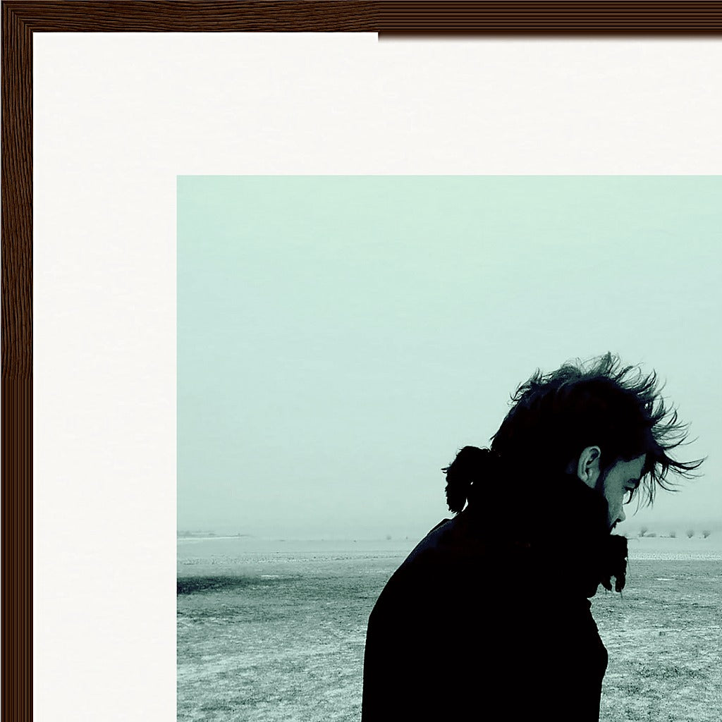 Misty Mind Framed print 50x50 cm / 20x20″ Dark wood frame corner detail