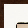 Hat On Framed print 50x50 cm / 20x20″ Dark wood frame corner detail