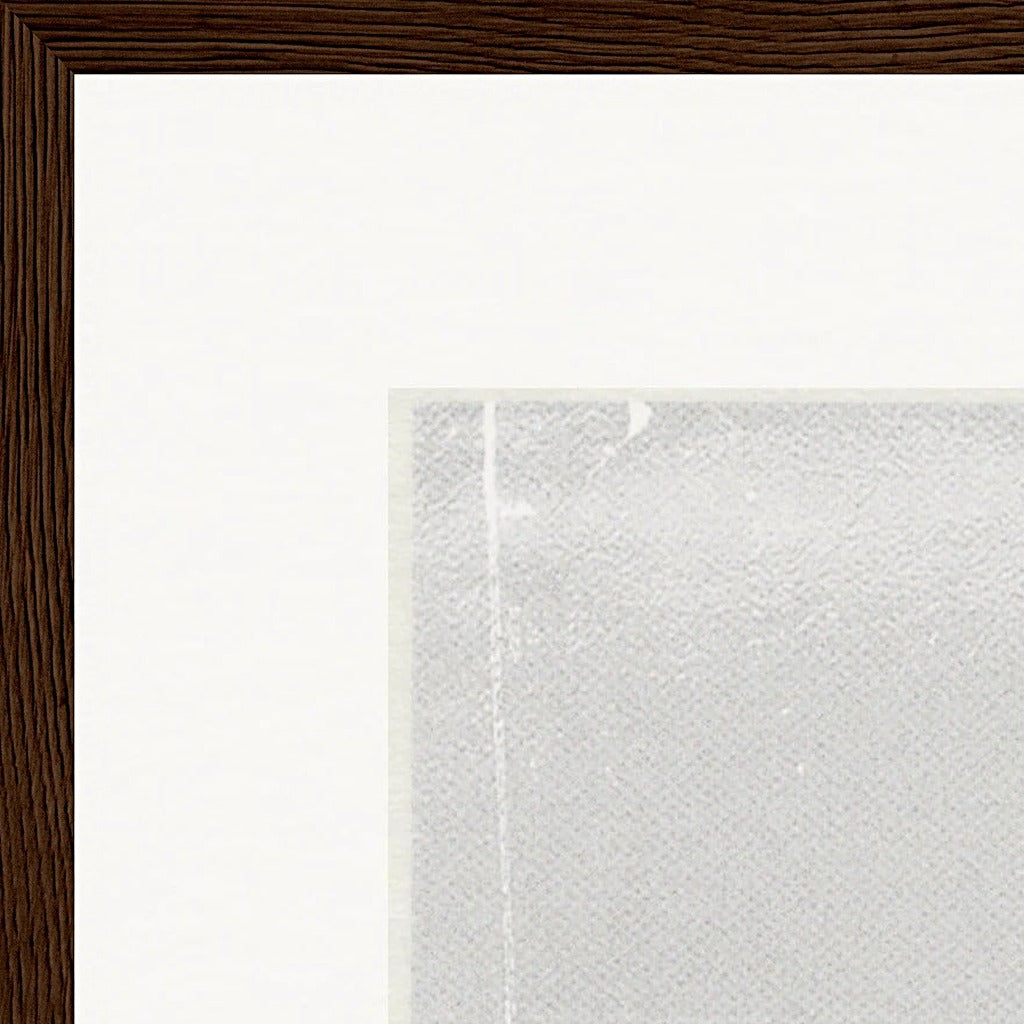 The Space We Share Framed print 50x50 cm / 20x20″ Dark wood frame corner detail