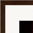 Chromatic Kiss Framed print 50x50 cm / 20x20″ Dark wood frame corner detail