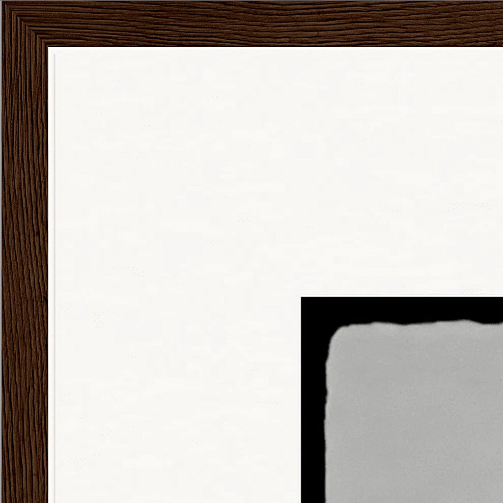 Circle of Life Framed print 50x50 cm / 20x20″ Dark wood frame corner detail