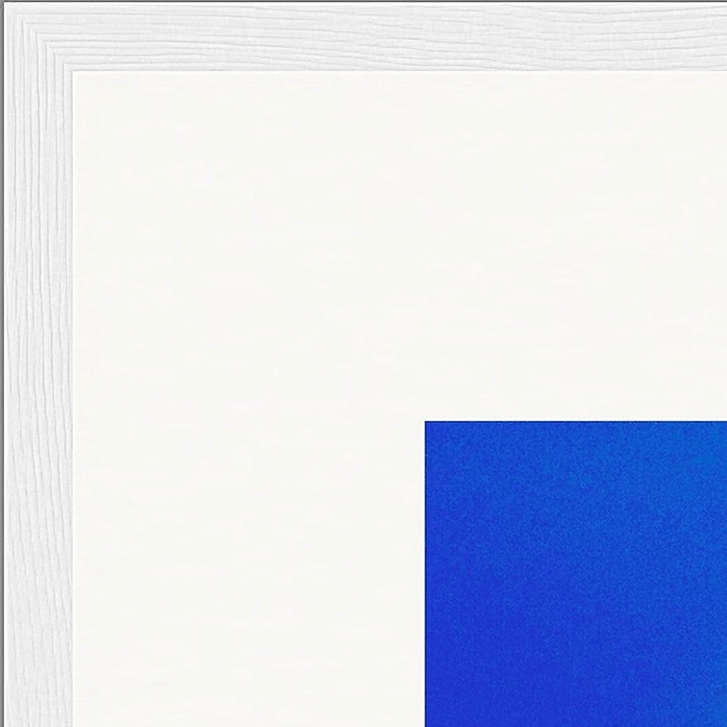 Nocturne Velvet Framed print 50x50 cm / 20x20″ White frame corner detail