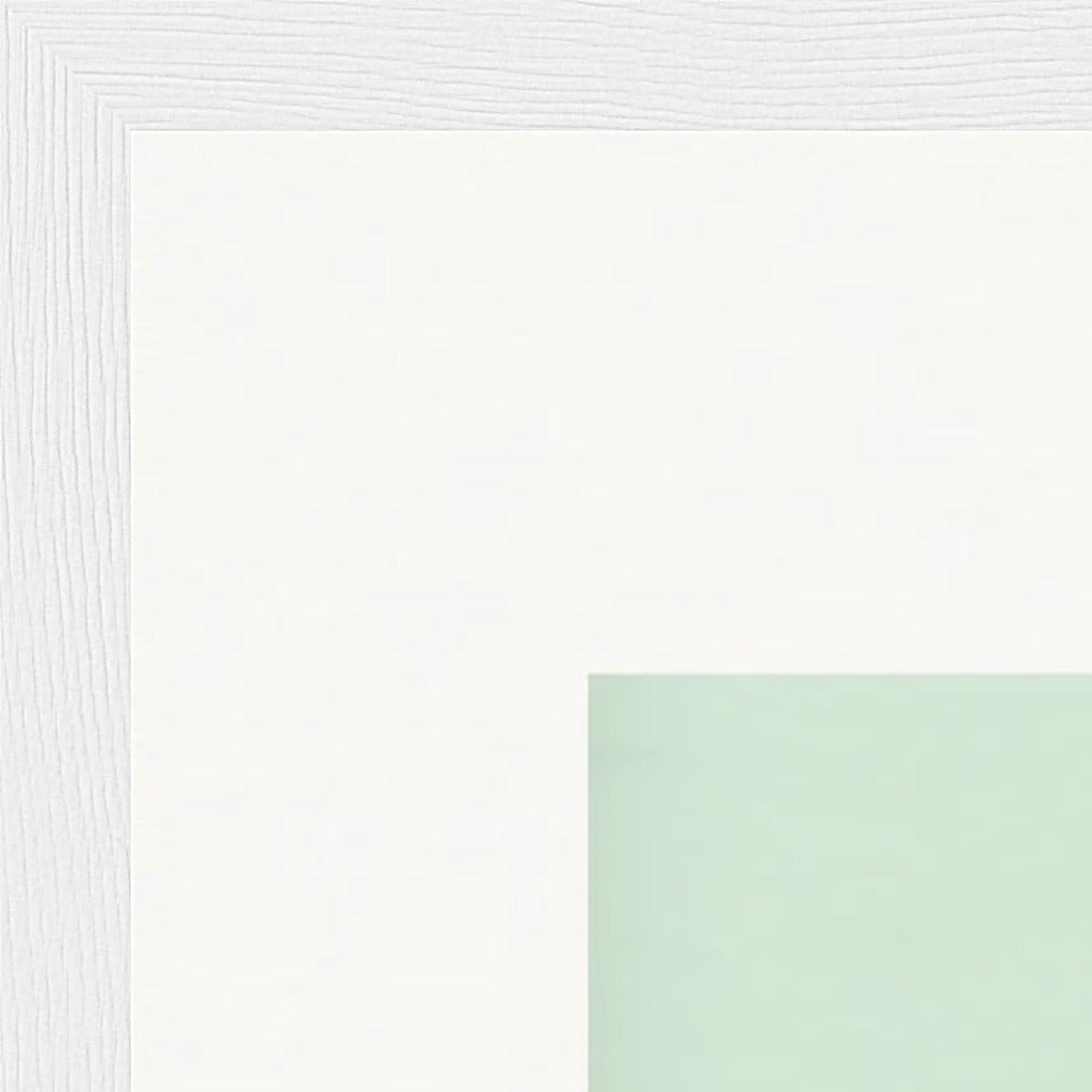 Lacey Leg Framed print 50x50 cm / 20x20″ White frame corner detail