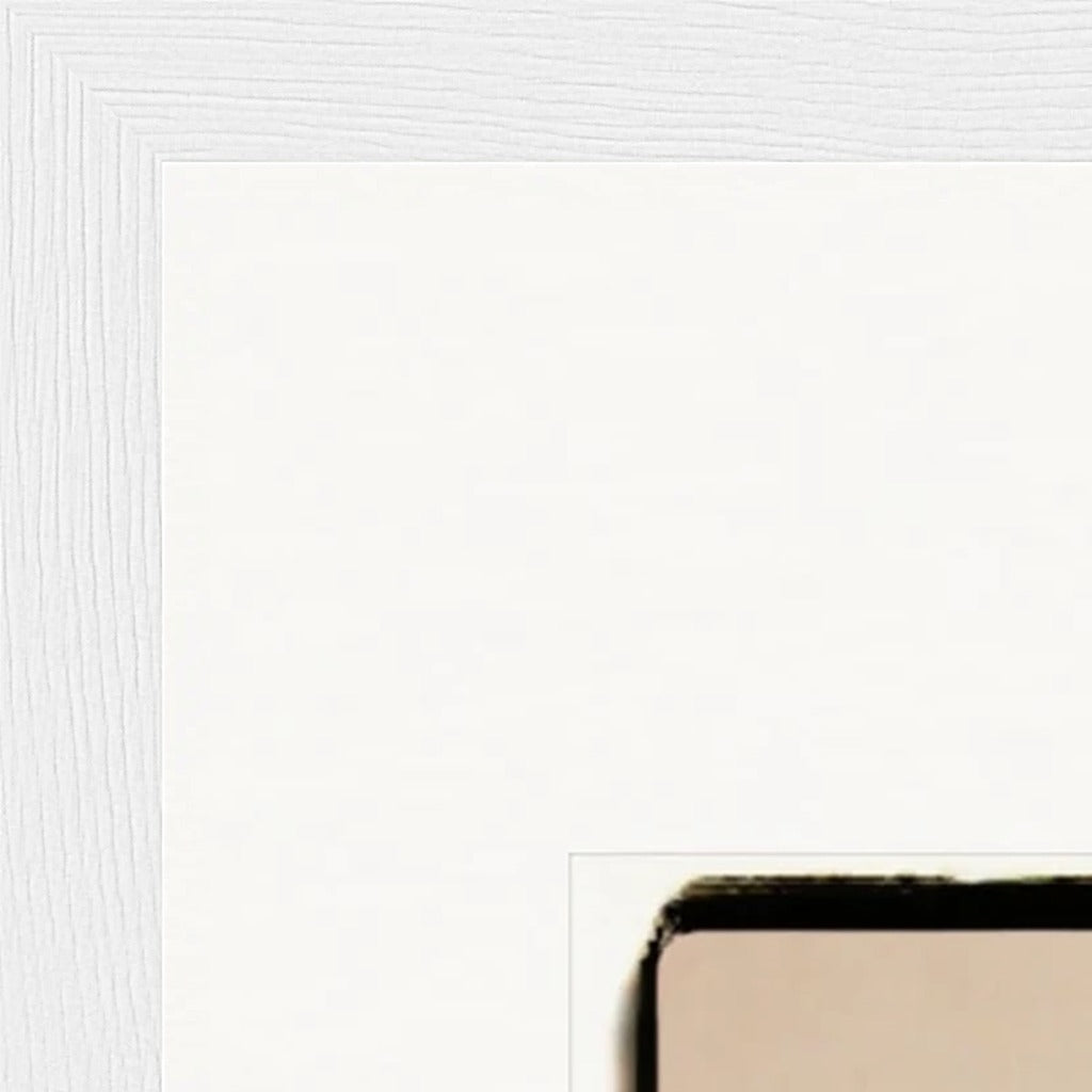 Hat On Framed print 50x50 cm / 20x20″ White frame corner detail