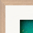 Underwater Flight Framed print 50x50 cm / 20x20″ Wood frame corner detail