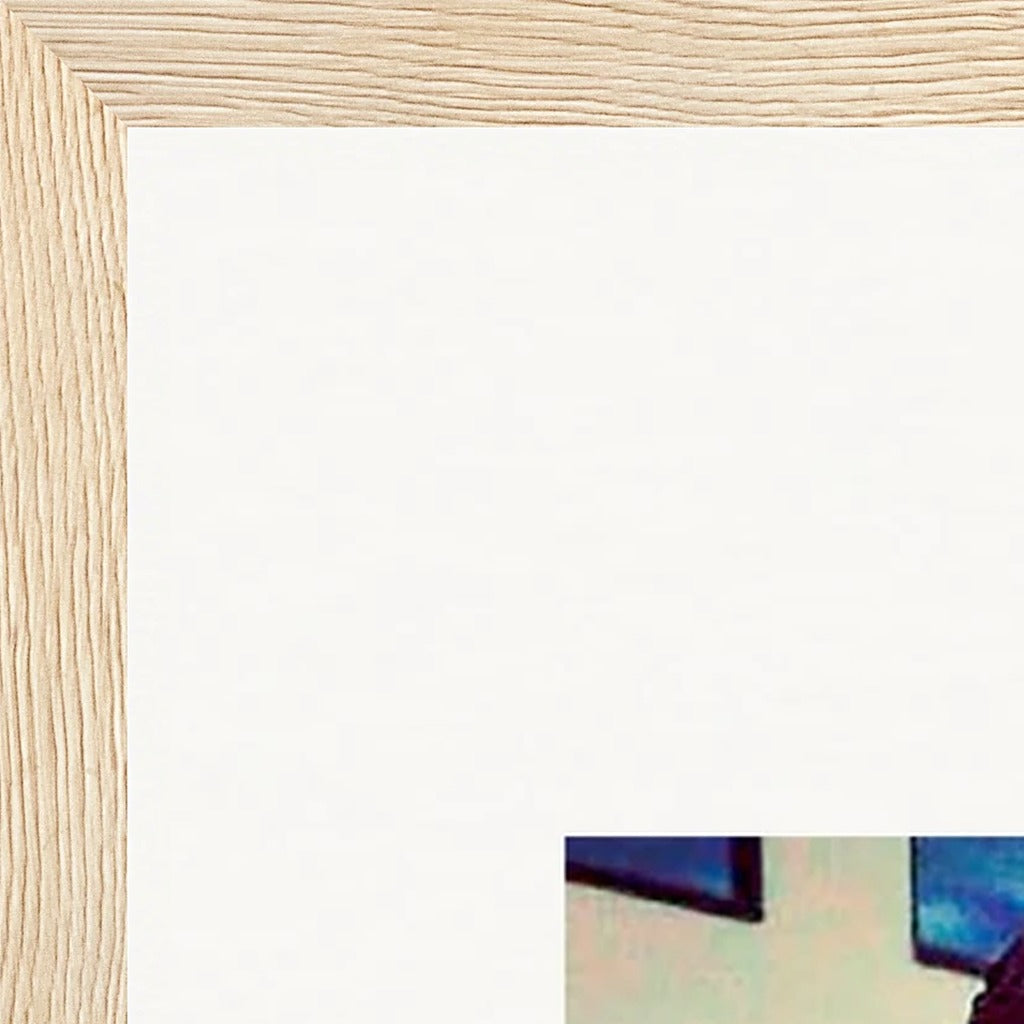Wash It Framed print 50x50 cm / 20x20″ Wood frame corner detail
