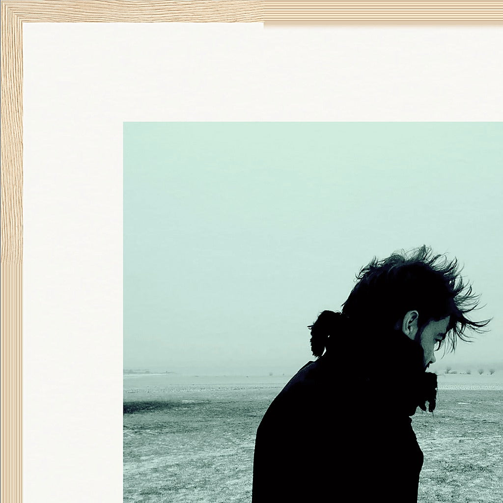 Misty Mind Framed print 50x50 cm / 20x20″ Wood frame corner detail