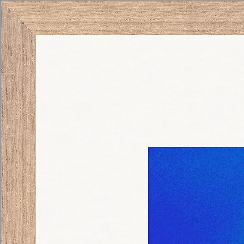 Nocturne Velvet Framed print 50x50 cm / 20x20″ Wood frame corner detail