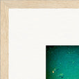 Underwater Flight Framed print 50x50 cm / 20x20″ Wood frame corner detail