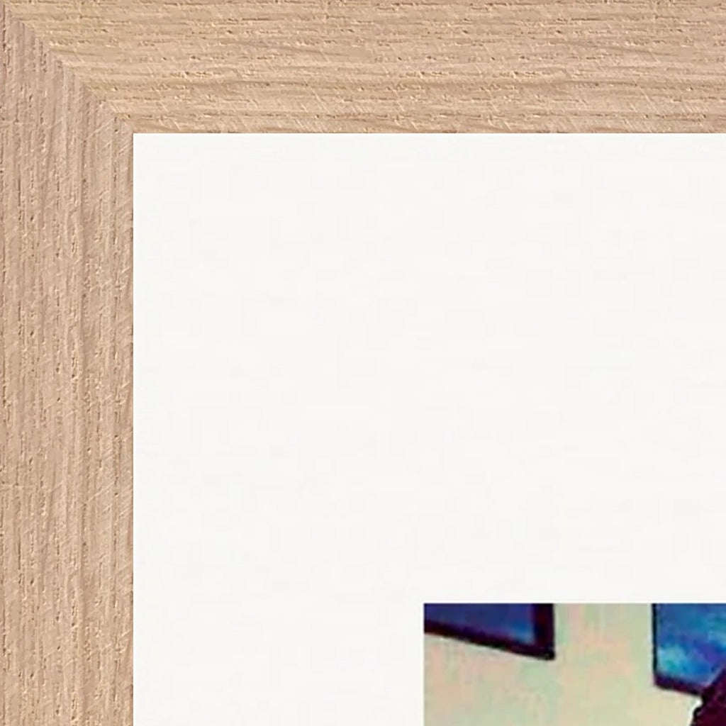 Wash It Framed print 50x50 cm / 20x20″ Wood frame corner detail