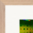 In the Eye Framed print 50x50 cm / 20x20″ Wood frame corner detail