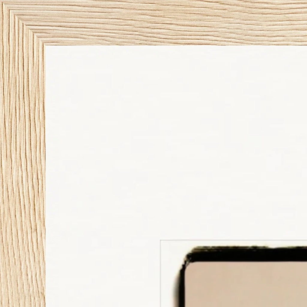 Hat On Framed print 50x50 cm / 20x20″ Wood frame corner detail