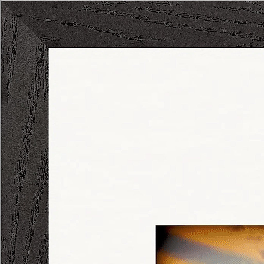 Cosmic Reflections Framed print 50x70 cm / 20x28″ Black frame corner detail