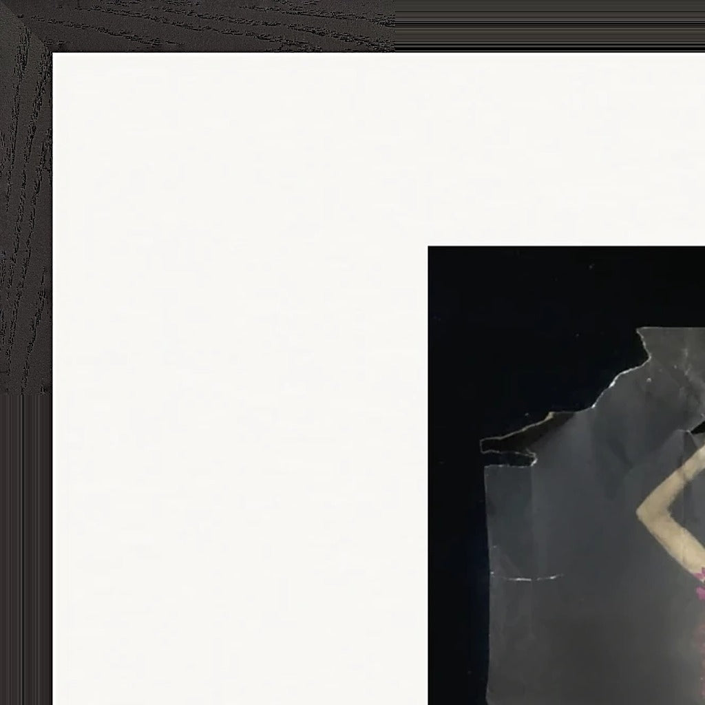 Never too Late Framed print 50x70 cm / 20x28″ Black frame corner detail