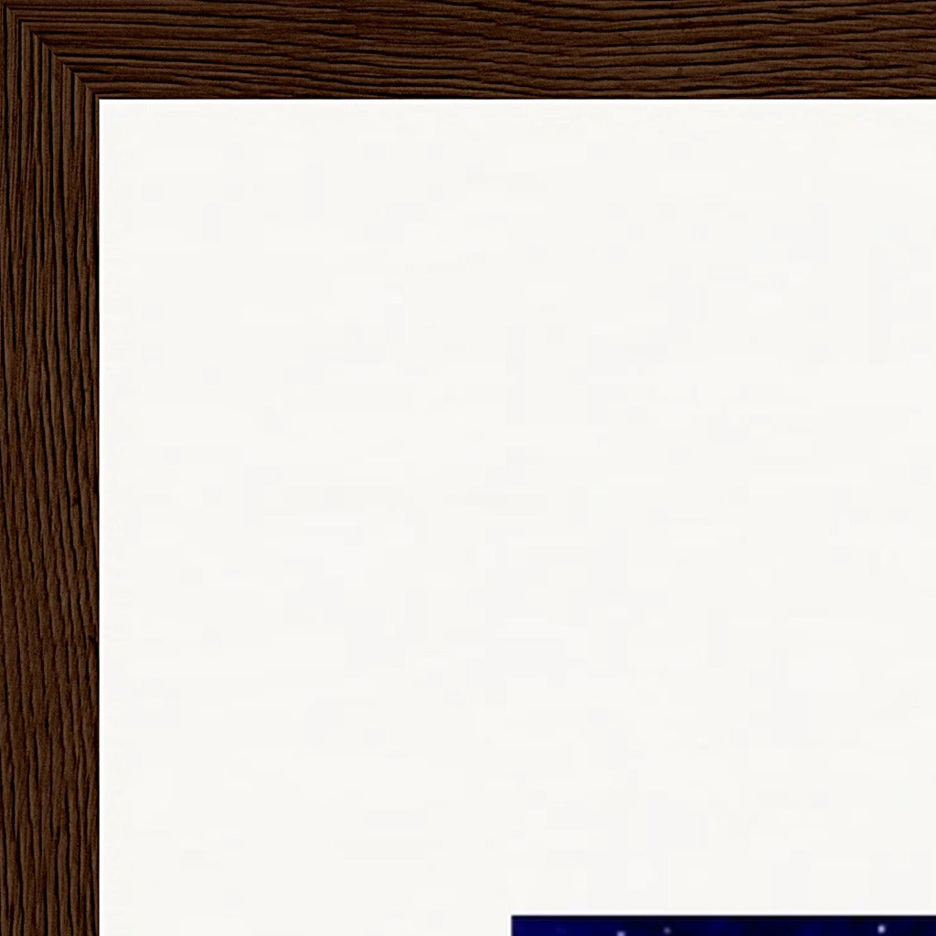 The Unwritten Path Framed print 50x70 cm / 20x28″ Dark wood frame corner detail