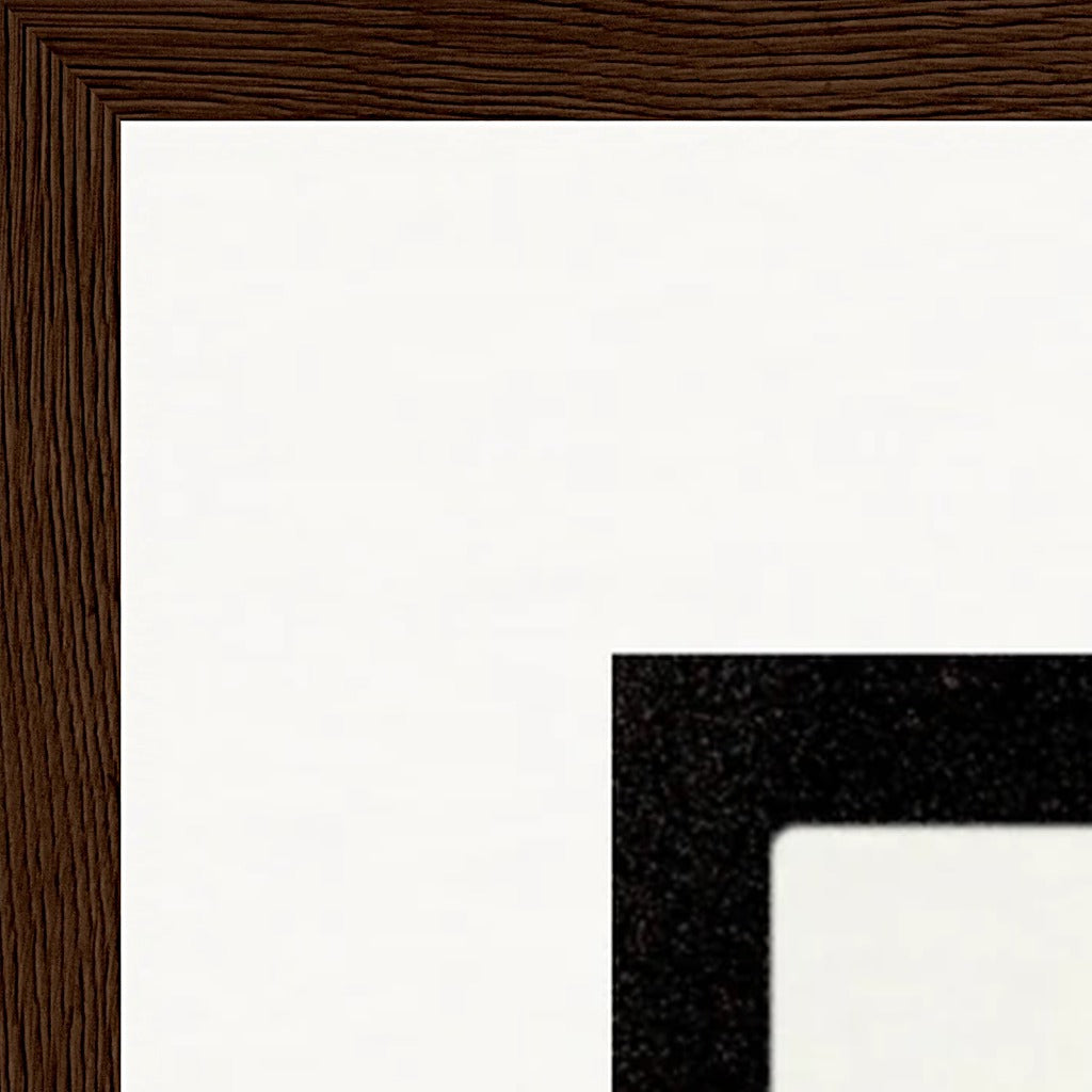 Little Secret Framed print 50x70 cm / 20x28″ Dark wood frame corner detail