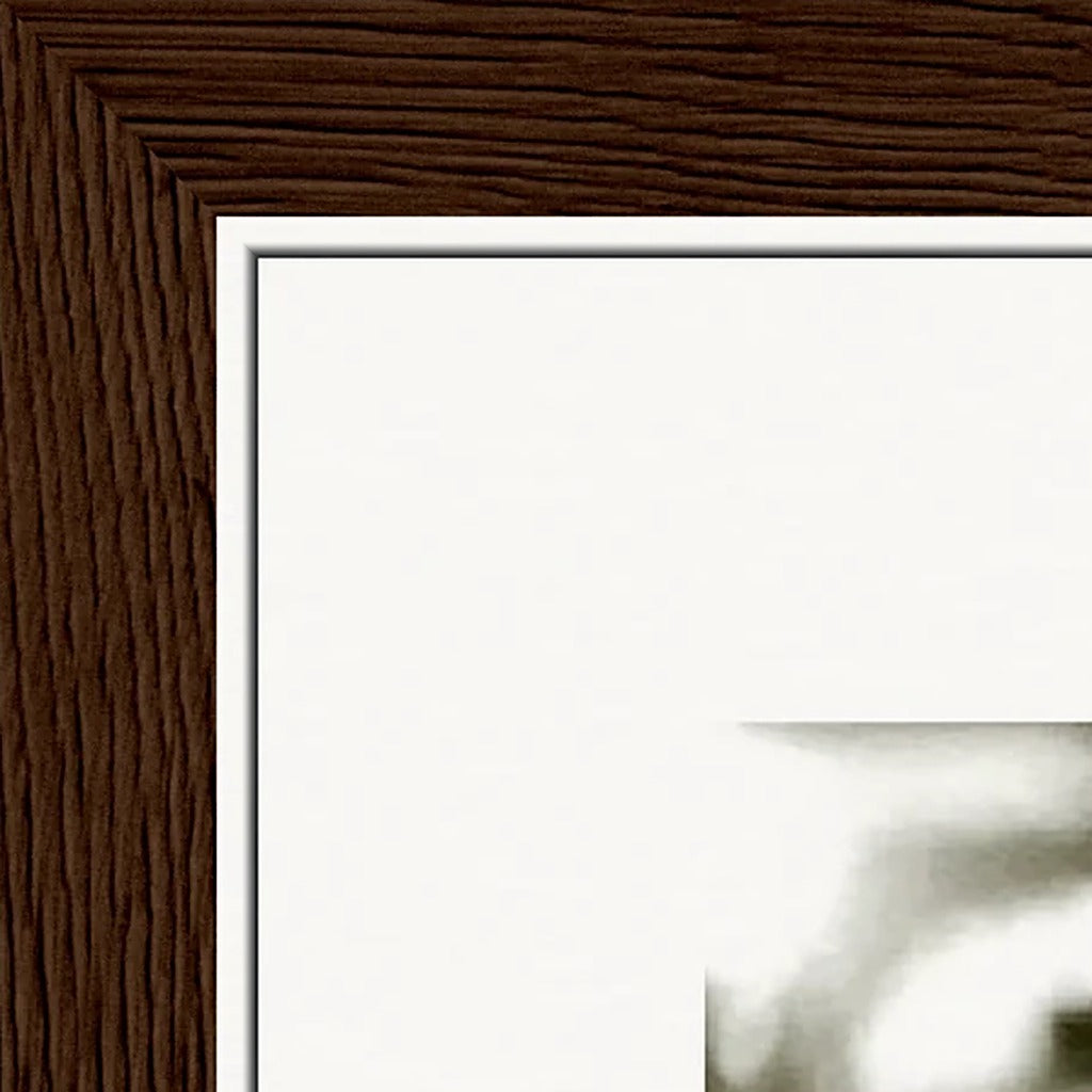 Cuba Girl Framed print 50x70 cm / 20x28″ Dark wood frame corner detail