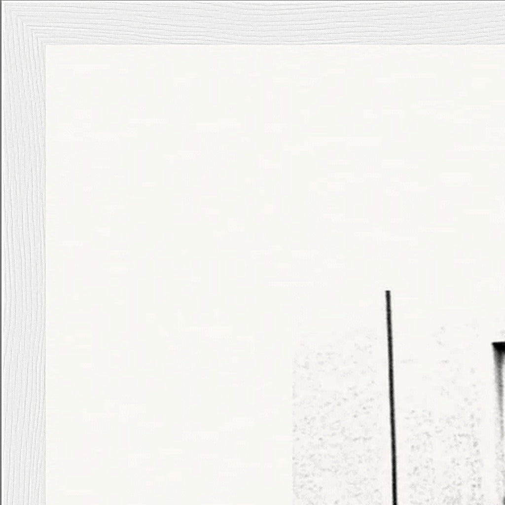The Urban Matrix Framed print 50x70 cm / 20x28″ White frame corner detail