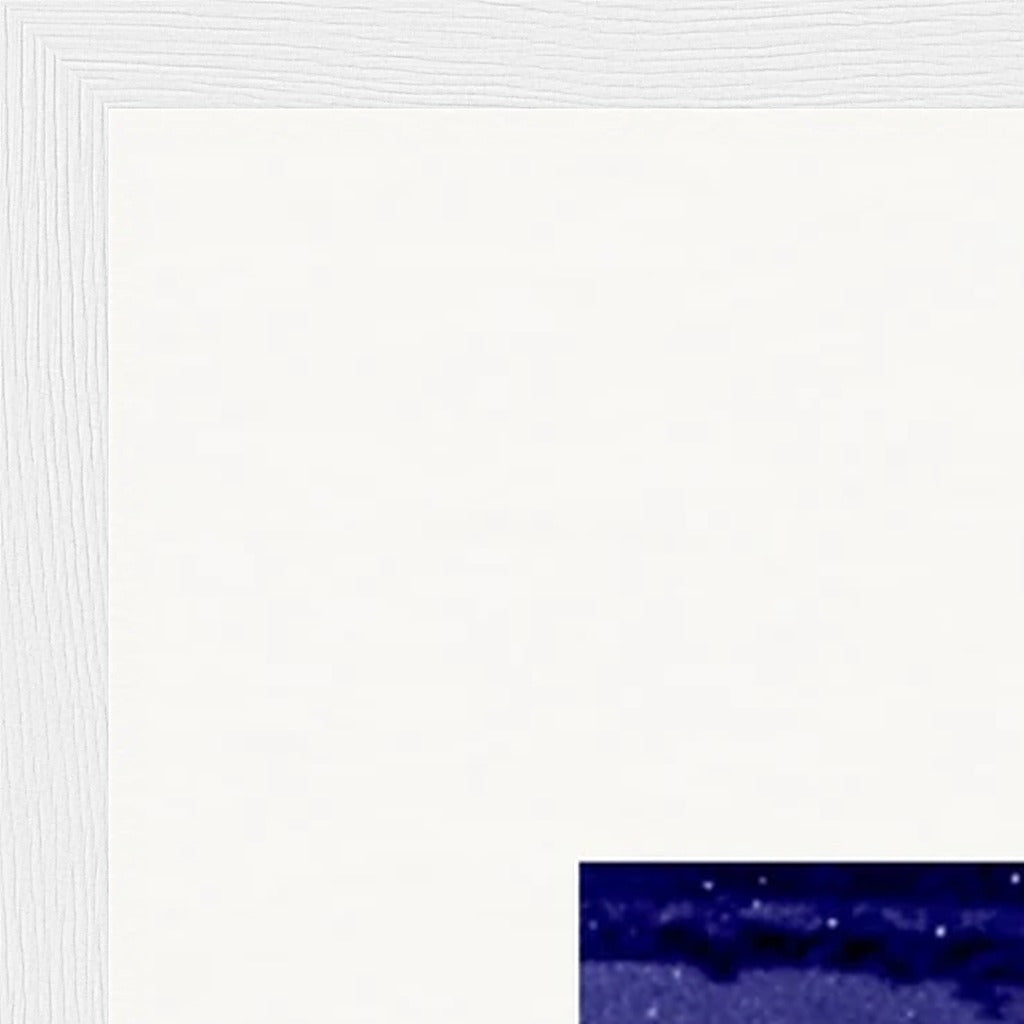 The Unwritten Path Framed print 50x70 cm / 20x28″ White frame corner detail