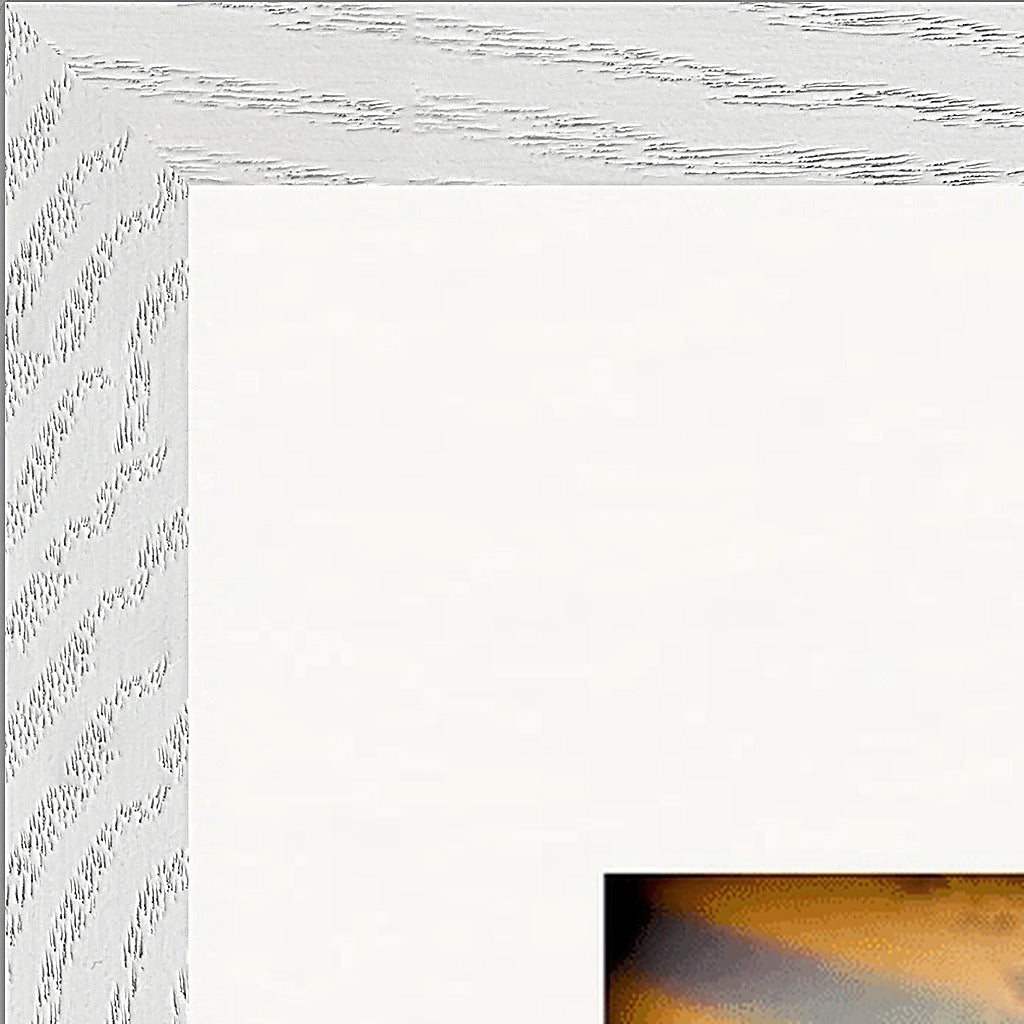 Cosmic Reflections Framed print 50x70 cm / 20x28″ White frame corner detail