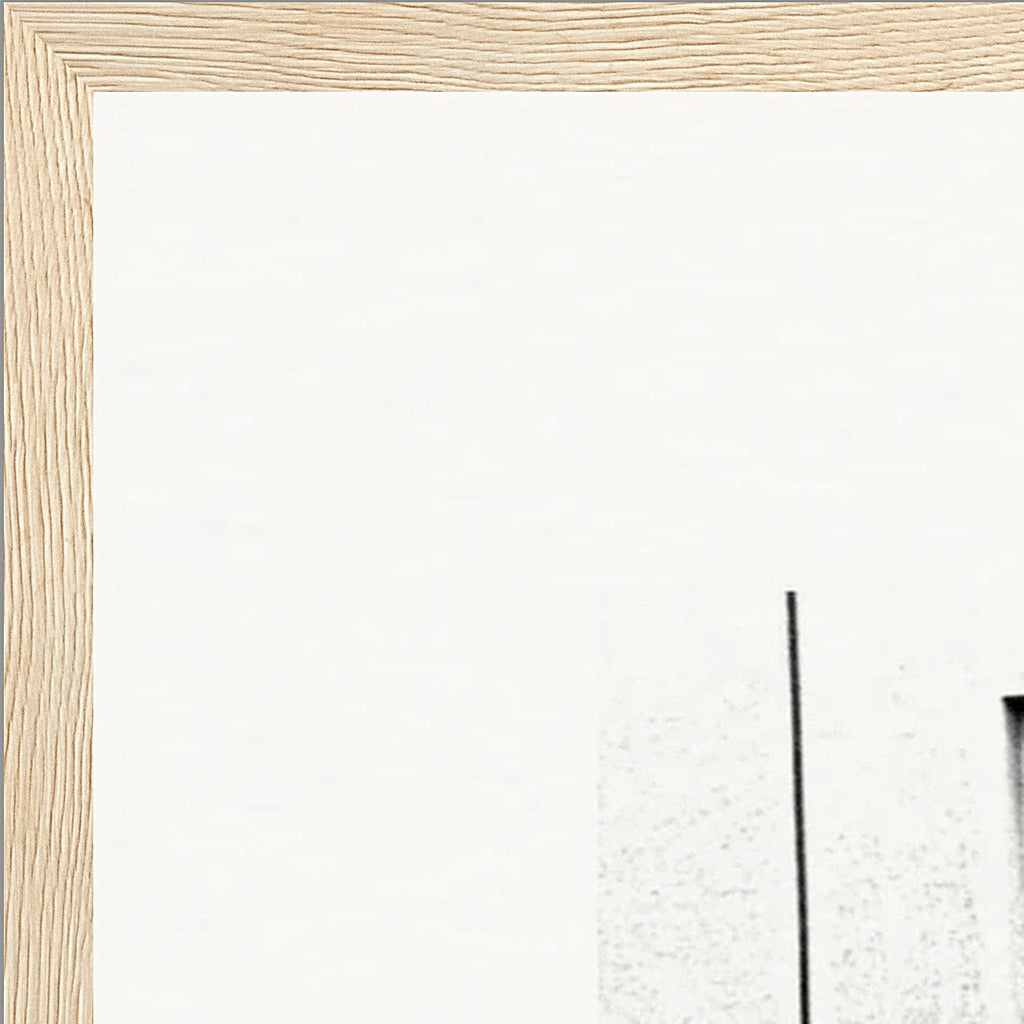 The Urban Matrix Framed print 50x70 cm / 20x28″ Wood frame corner detail