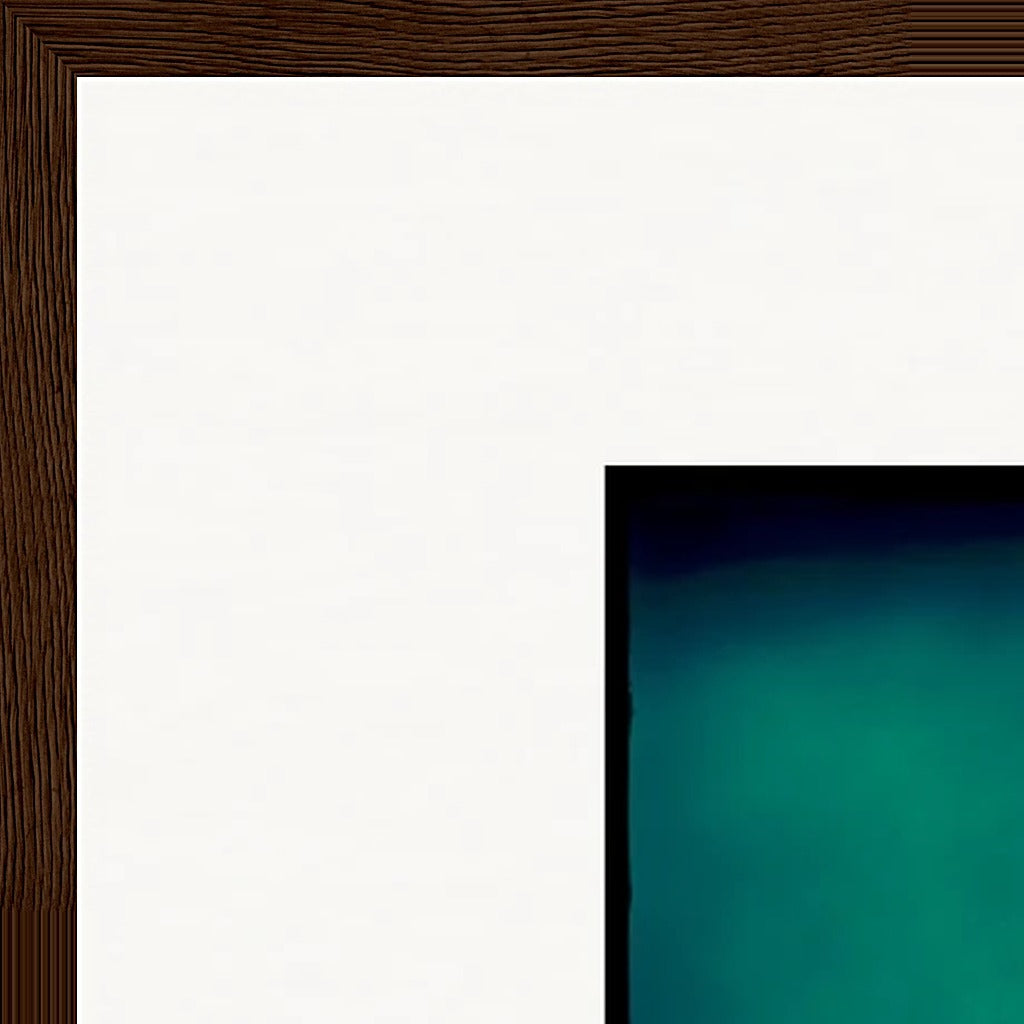 Dancing Cowboy Framed print A1 (59.4 x 84.1  cm) Dark wood frame corner detail
