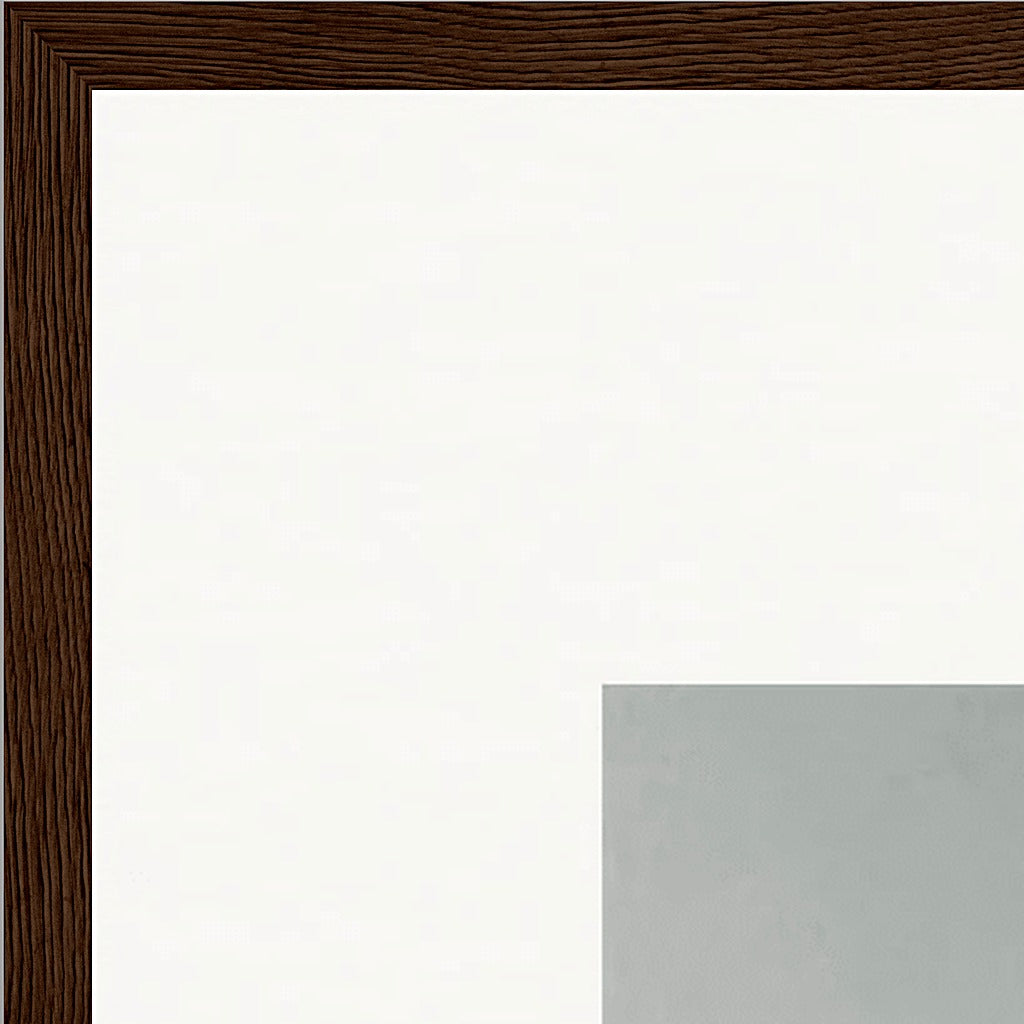 Everyday Hero Framed print A1 (59.4 x 84.1  cm) Dark wood frame corner detail