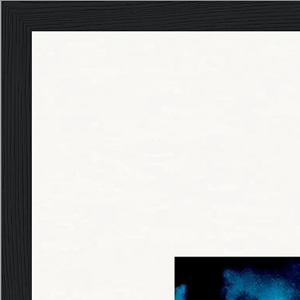 Bubbles and Sky Sticks Framed print 60x80 cm / 24x32″ Black frame corner detail
