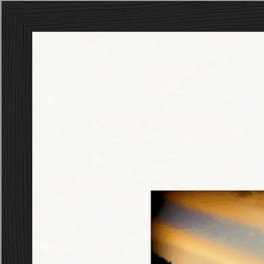 Cosmic Reflections Framed print 60x80 cm / 24x32″ Black frame corner detail