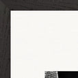 This is Where He Stood Framed print 60x80 cm / 24x32″ Black frame corner detail