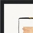 Kiss My Ass Framed print 60x80 cm / 24x32″ Black frame corner detail