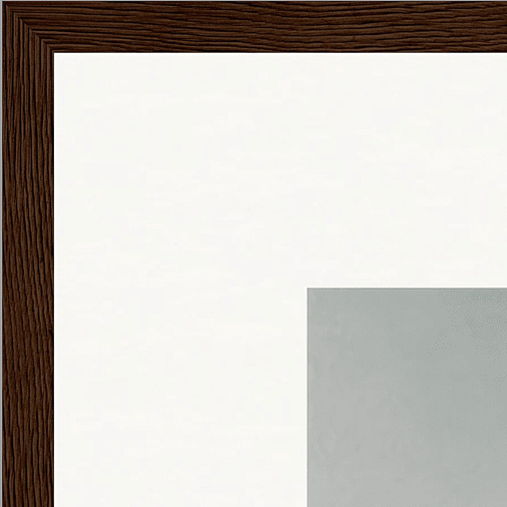 Everyday Hero Framed print 60x80 cm / 24x32″ Dark wood frame corner detail