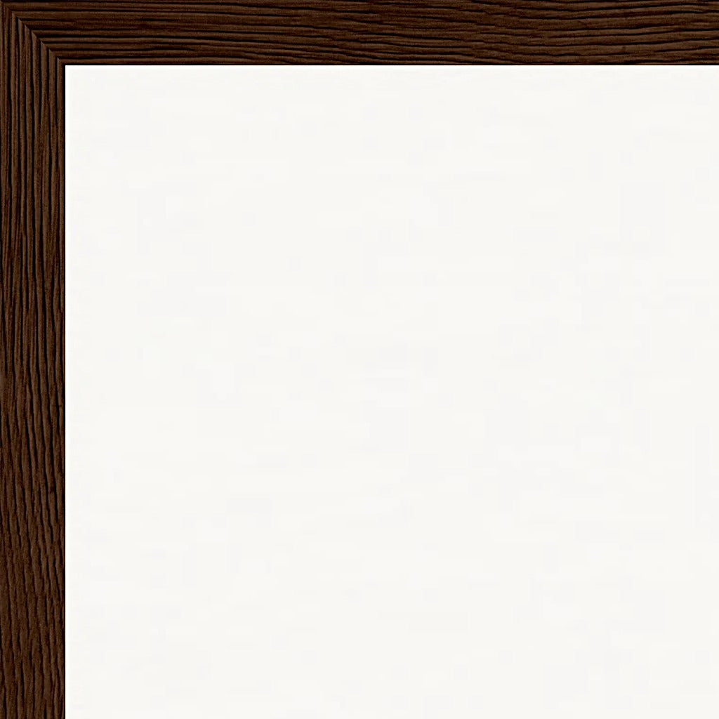 Face It Framed print 60x80 cm / 24x32″ Dark wood frame corner detail