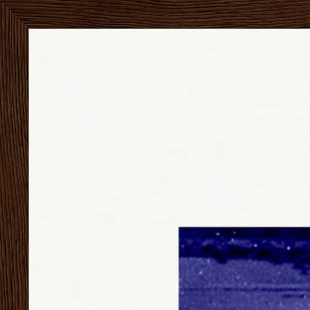 The Unwritten Path Framed print 60x80 cm / 24x32″ Dark wood frame corner detail